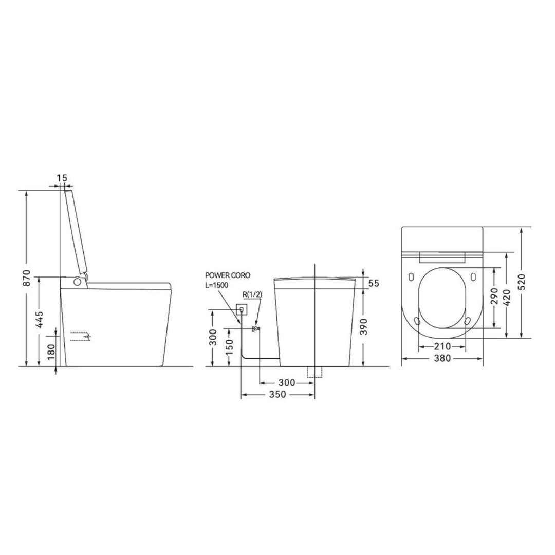 Smart-T T4 Floor-standing Rimless Smart Toilet
